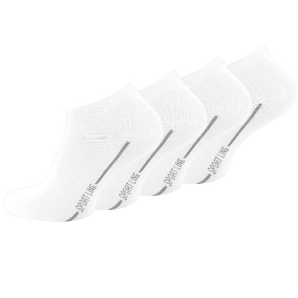 8 Paar "Sport Line" Sneaker Socken, Weiss