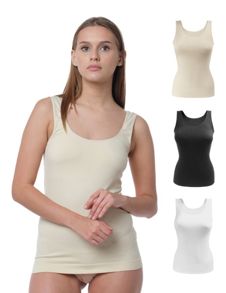 Women's / Ladies Microfibre Seamless Vest-Shirt-Undershirt