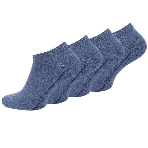 8 Paar "Sport Line" Sneaker Socken, Jeansblau