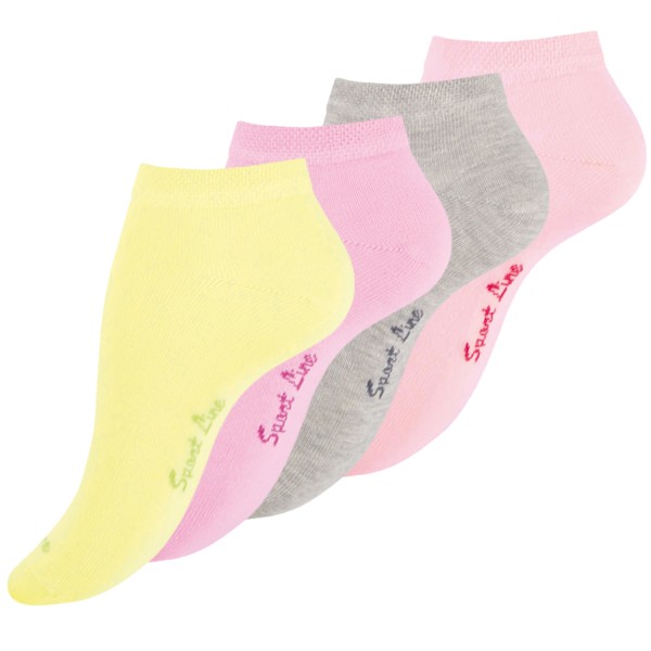 8 Paar SPORT LINE - Damen Sneaker Socken, Pastell